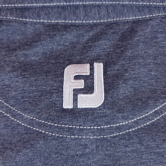 Footjoy FJ Mens Size Medium Blue Gray Short Sleeve Stretch Golf Polo Shirt - Picture 5 of 10